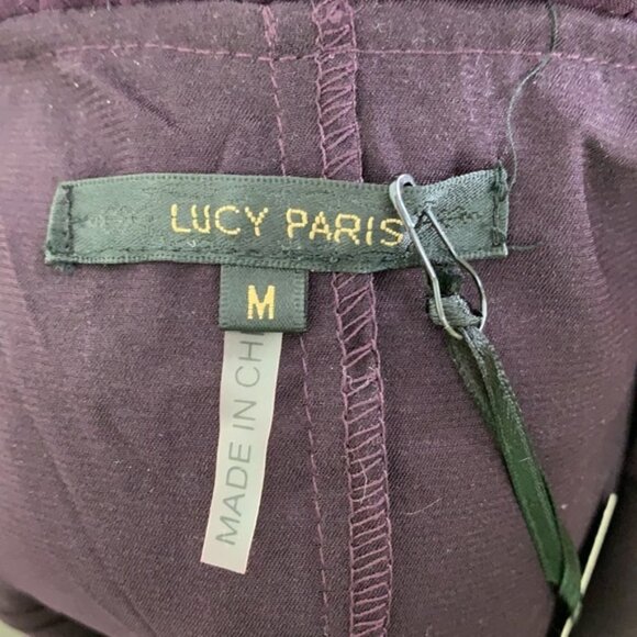 Lucy Paris Satin Ruffle Wrap Mini Dress L - Picture 4 of 5